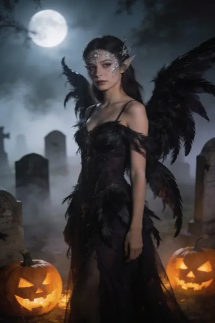 The costume, tried on early