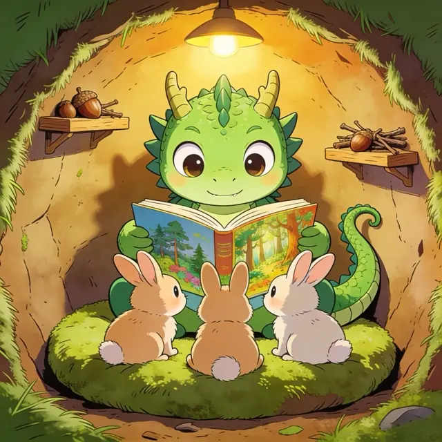 A friendly dragon for a bedtime story